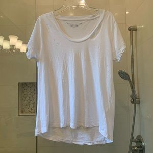 Zadig & Voltaire White Cara Distressed Tee